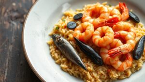 Karides Risottolu Deniz Mahsullü Fregola