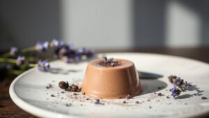 Lavanta Aromalı Çikolatalı Panna Cotta