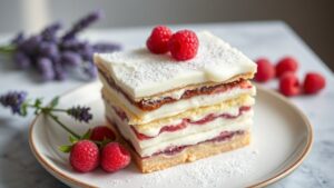 Lavanta Aromalı Frambuazlı Tiramisu