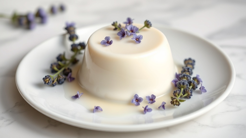 Lavanta ve bal aromali benzersiz panna cotta 1776754925