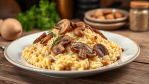Mantar Şarabı Risotto: İtalyan Mutfağının Zengin Lezzeti