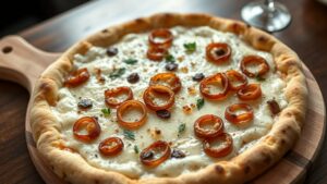 Napoli Usulü Karamelize Soğanlı Beyaz Pizza