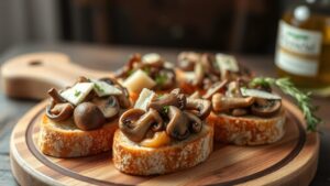 Nefis Mantar ve Trüf Yağlı Bruschetta