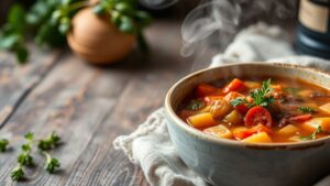 Nefis ve Zengin İçerikli Akdeniz Minestrone Çorbası