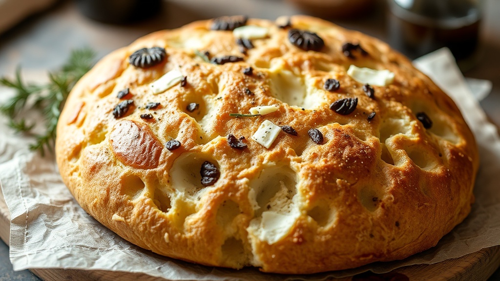 Truflu keci peynirli kirsal toskana focaccia 1776841345