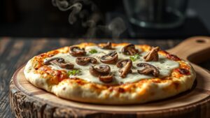 Trüflü Mantar Kremi Soslu Pizza Delizia