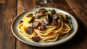 Trüflü Mantarlı Kremalı Fettuccine