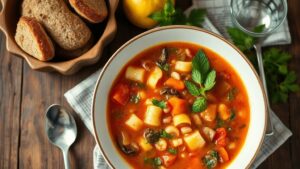 Geleneksel Vejetaryen Minestrone: İtalya'nın Efsanevi Sebze Çorbası