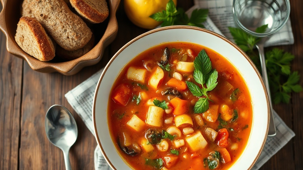 Geleneksel vejetaryen minestrone italyanin efsanevi sebze corbasi 1779865316