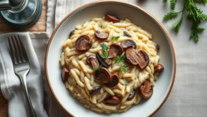 Kremsi Mantarlı Risotto: Veneto Mutfağından Enfes Bir Lezzet