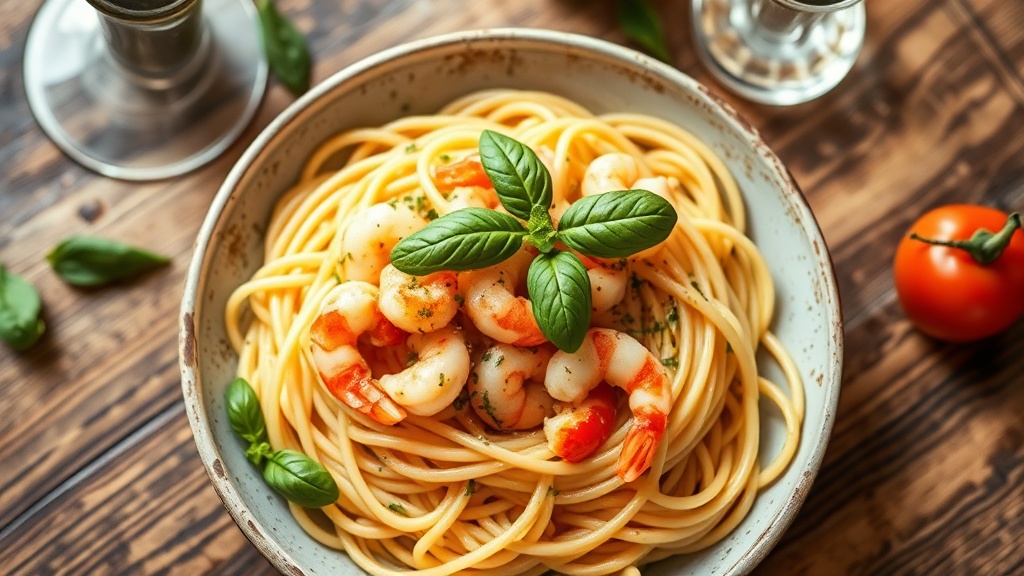 Liguria usulu karides ve feslegenli linguine deniz kenarindan nefis bir makarna yolculugu 1778828720