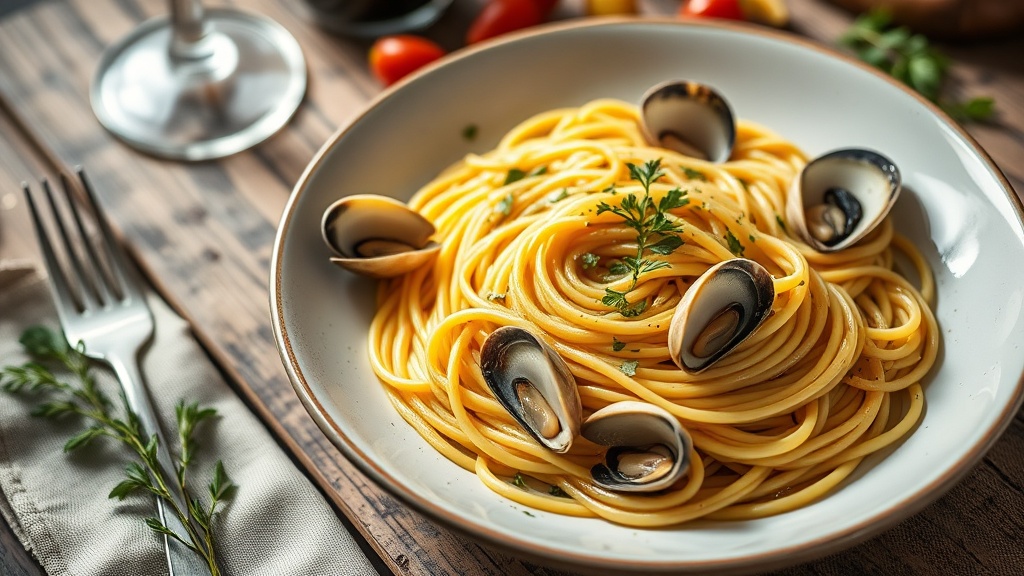 Ligurian usulu deniz mahsullu spaghetti vongole gercek italyan sahil mutfagi 1779109680