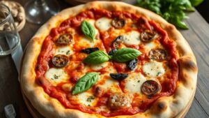 Napoli Usulü Dev Kalın Hamur Pizza: Gerçek İtalyan Lezzeti