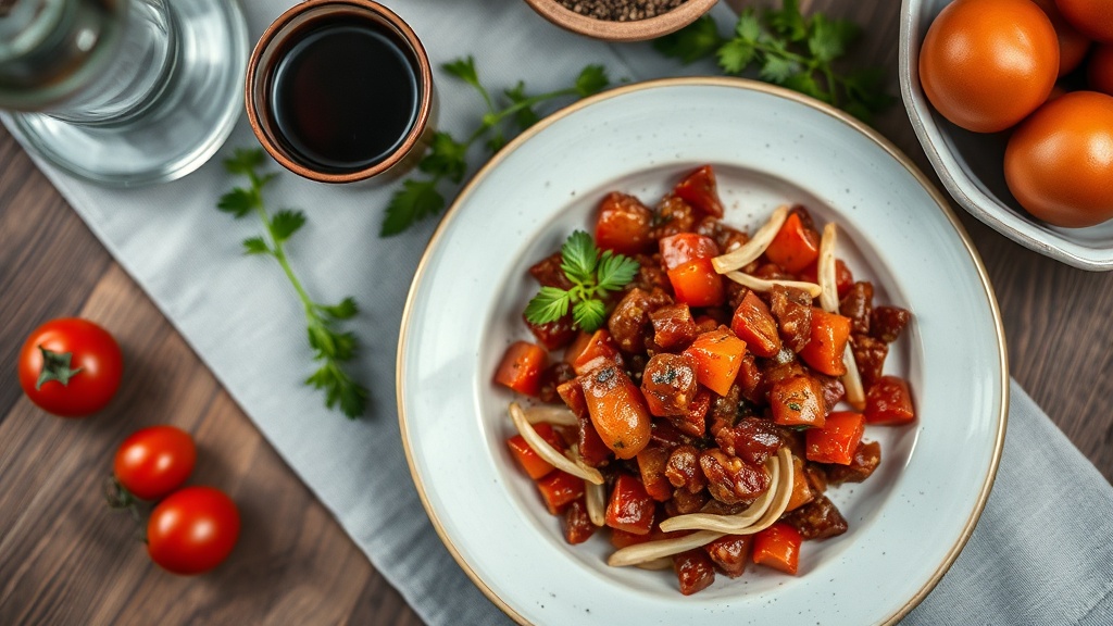 Sicilya usulu caponata geleneksel italyan sebze ziyafeti 1778677577