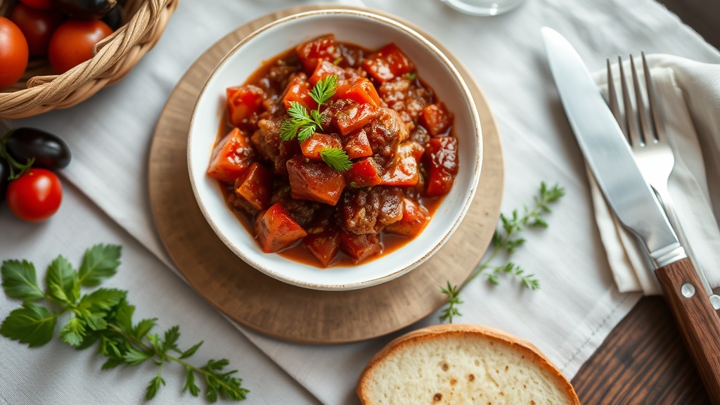 Sicilyanin kalbi caponata geleneksel italyan patlican mezesi tarifi 1778958321