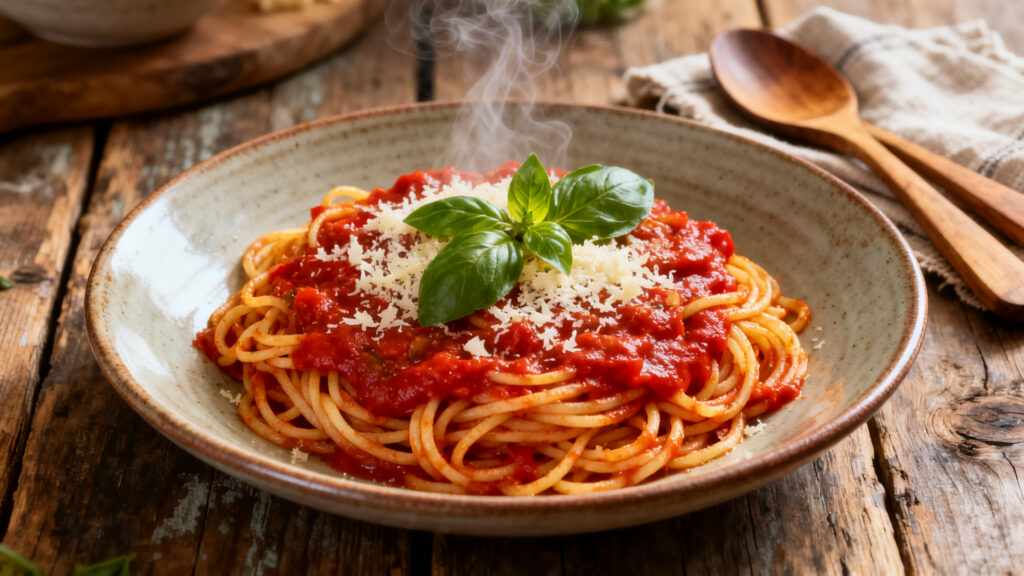 Salcali makarna tarifi napoli usulu ev yapimi domates soslu spagetti 1786799042