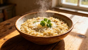 Risotto Nedir? Kuzey İtalya'nın Kremalı Pirinç Lezzeti: Adım Adım Mükemmel Risotto Tarifi
